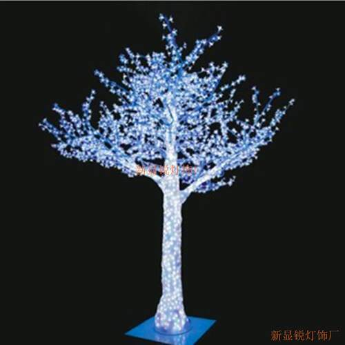 LED灯花树 尺寸款式可 杆可发光24V 滴胶水晶发光树灯ABS材料