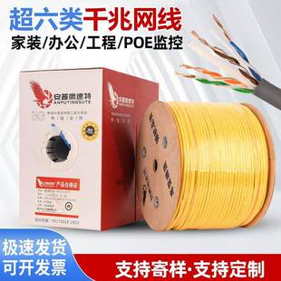 国标安普超五类六类千兆8芯网线双屏蔽家装办公工程POE监控网络线