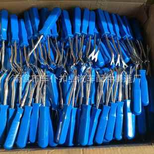 汽车门板卡扣胶扣线路起子螺丝刀 撬杠 撬卡扣工具蓝色4寸起子