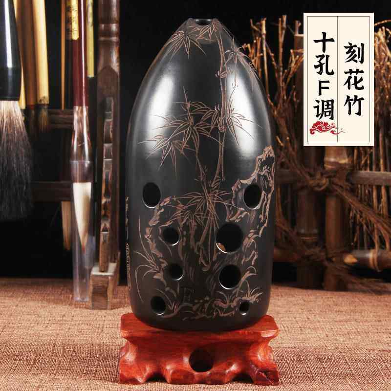 正品七星 埙 十陶埙 笔孔筒黑陶雕刻 演初学者成人入门教学专业奏,乐器/吉他/钢琴/配件,埙,淘宝优惠券,粉丝福利购,淘宝优惠卷