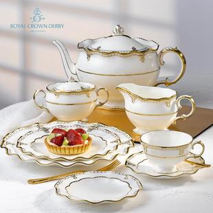 英国Royal 咖啡杯茶杯杯碟家用 Crown Derby德贝伊丽莎白骨瓷欧式