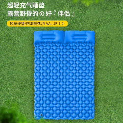户外超轻双人带枕头充气垫户外帐篷防潮垫便携式露营加厚空气垫床