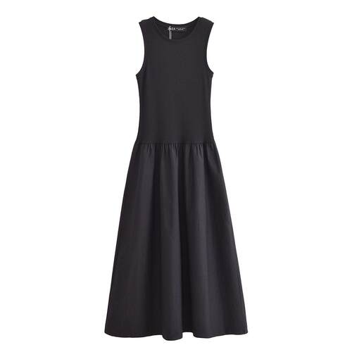 Women's Black Long Dresses 2025 Spring Sleeveless Elegant