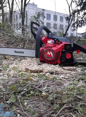 丸山MCV3501大功率油锯伐木锯家用电锯链条易启动汽油锯砍树机