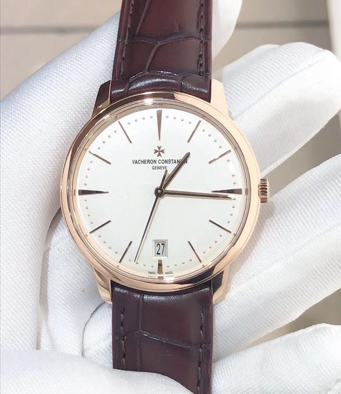 全套98新36mm18k玫瑰金江诗丹顿传承系列4100U自动机械男表
