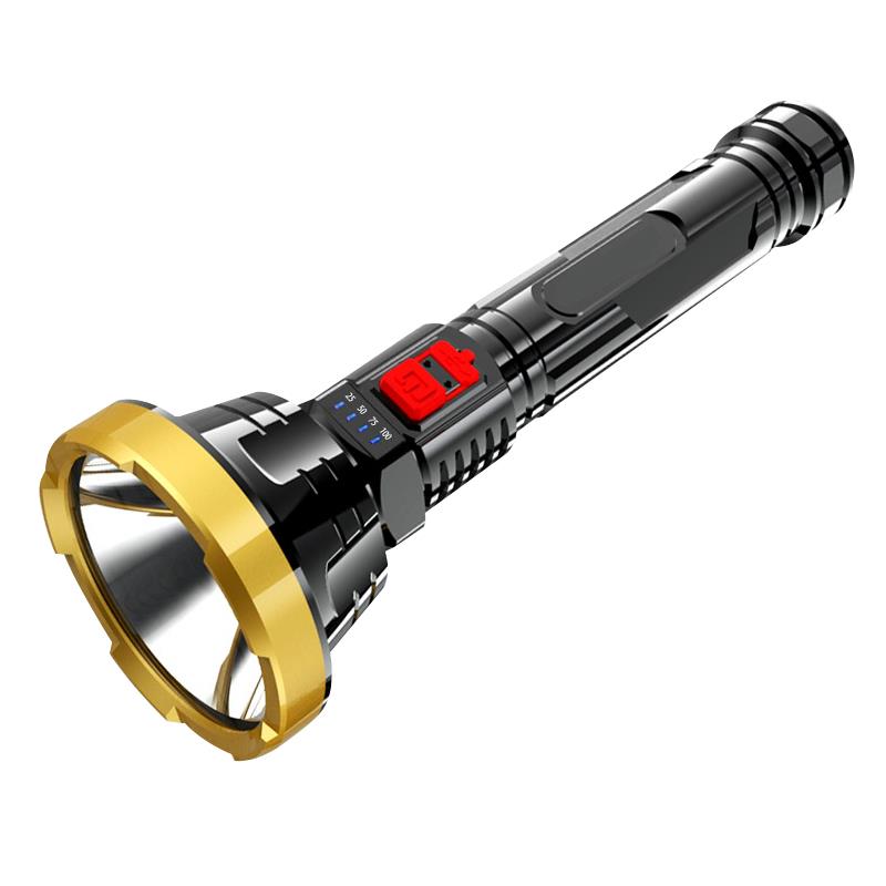 高档户外森林光超充电手电筒远射耐用小型多功用能强氙气家亮战术