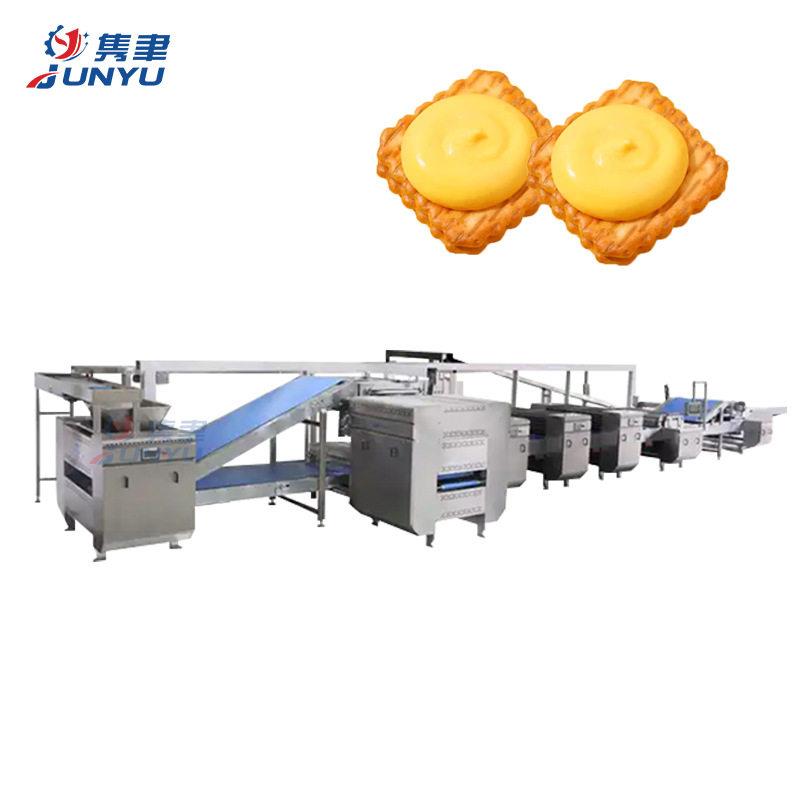 全自动小圆饼成型设备饼干生产线饼干天然气隧道烤炉JYB-280型