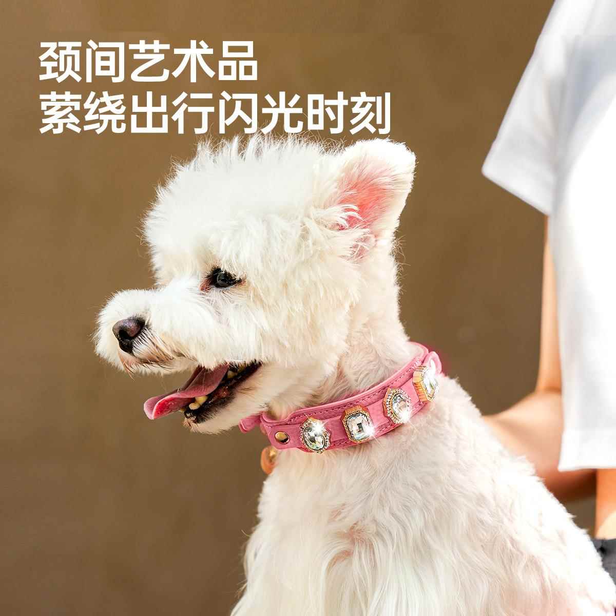 (活动价）它脖它狗狗钻石系列宠物项圈中圈牵绳小型犬引遛狗绳