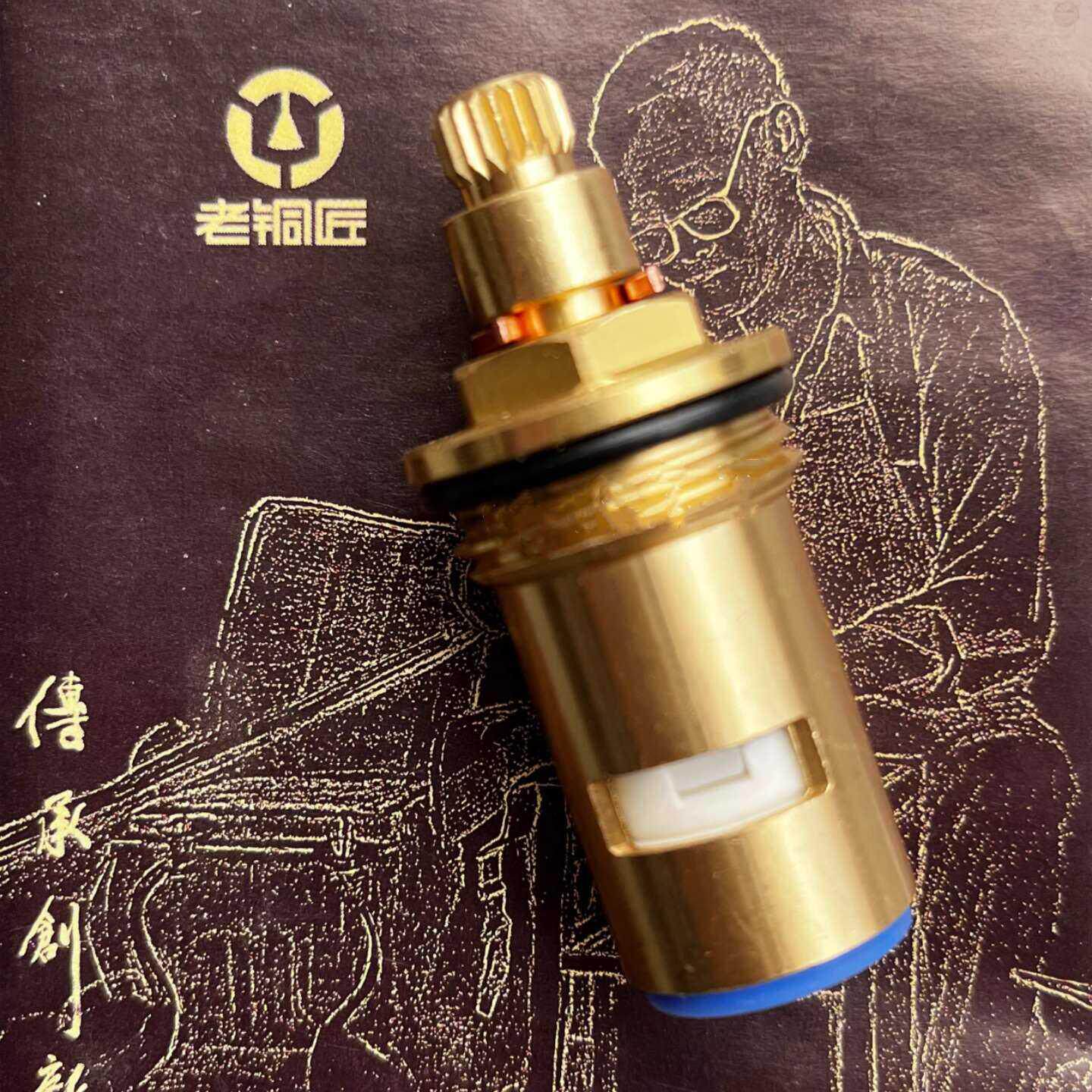 老铜匠仿古淋浴花洒配件全铜阀芯厨卫龙头配件