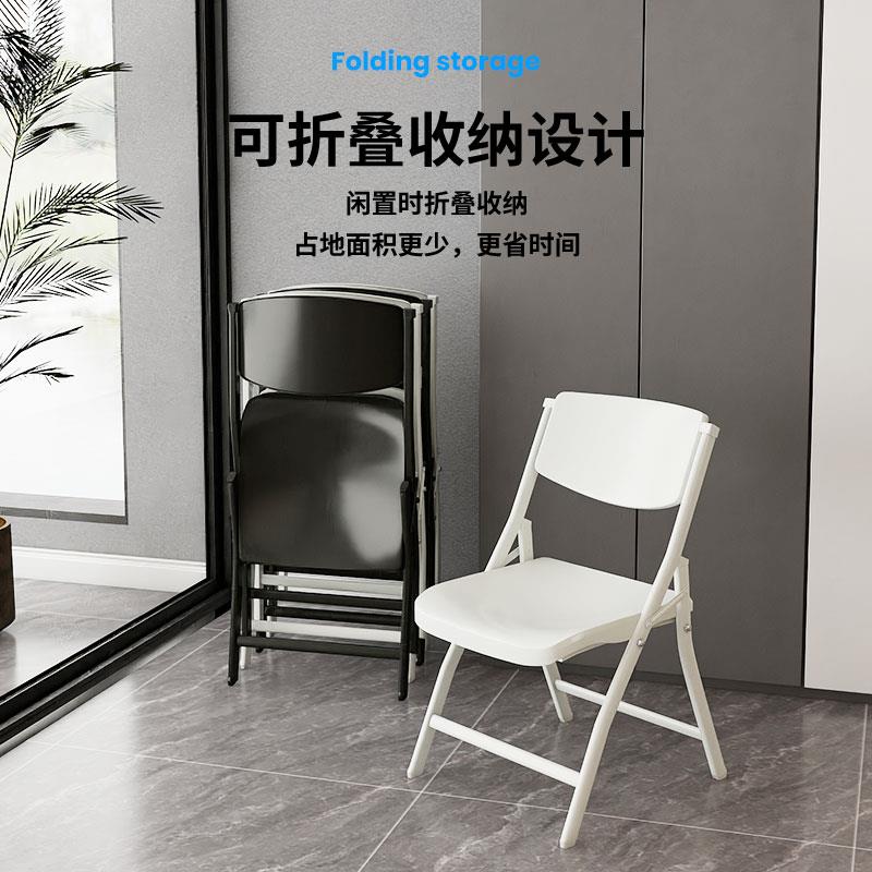 免安装培训椅带桌板塑料折叠椅打开即用靠背椅学生椅办公椅会议椅