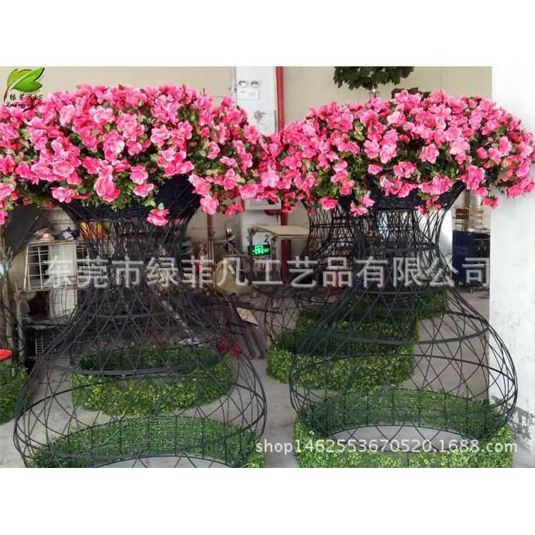 厂家防绣杜鹃花篮 景观钢结构架花篮 园林园艺广场花篮