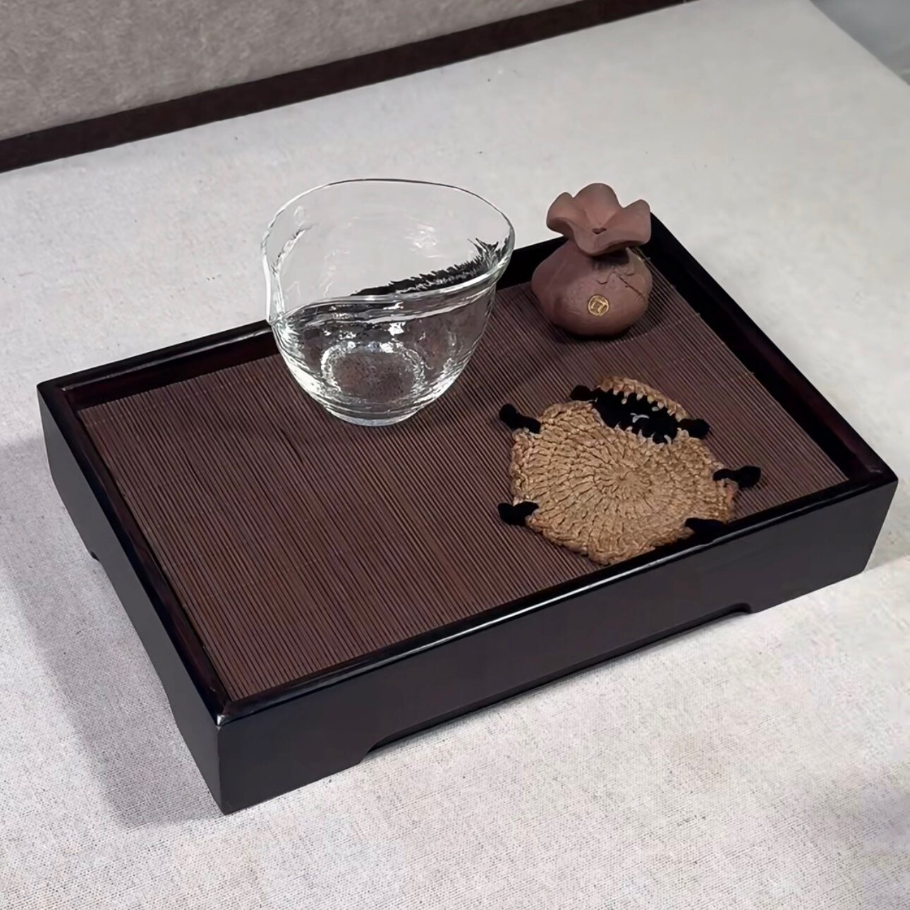 小型茶托盘家用一人泡茶长方形精致2025新款储水沥水干泡茶台茶具