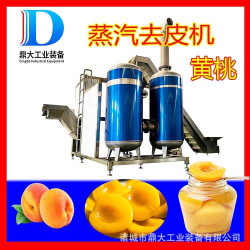 黄桃蒸汽去皮机罐头加工剥皮机速冻黄桃瓣加工设备工业
