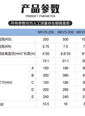 0公涡轮杆绞盘卷扬机7225kg50蜗0kg1000斤重型手动双向自锁式绞车