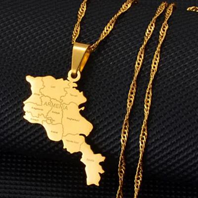 Stainless steel World City Map pendant necklace地图吊坠项炼