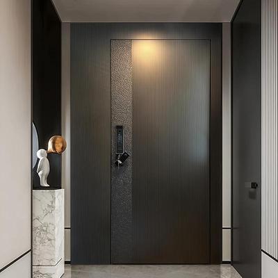 防盗门一门一景入户门精雕铸铝大门进户门高端现代简约子母门单门