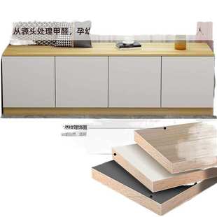 飘窗柜可坐客厅床头长条柜落地柜阳台柜储物柜家用矮柜按压式柜门