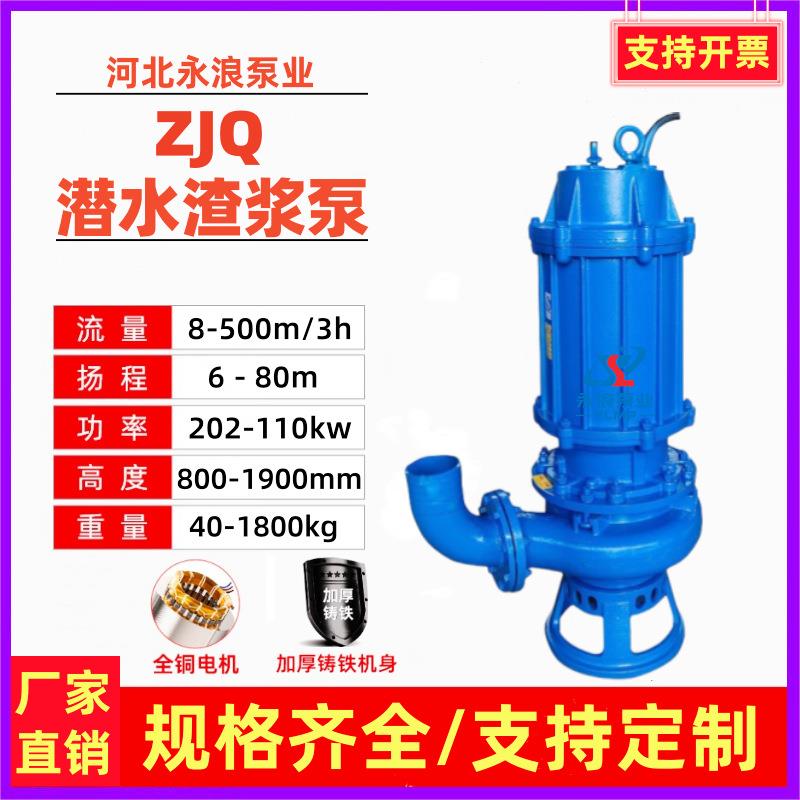 厂家现货直销ZJQ潜水渣浆泵耐磨高铬合金全铜电机煤矿排污排沙泵