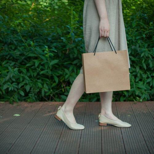 Kraft Paper Horizontal Tote Vintage Clothing Gift Bag Set