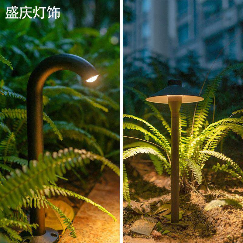 草坪灯户外防水led简约庭院别墅花园景观灯创意蘑菇水管草地灯