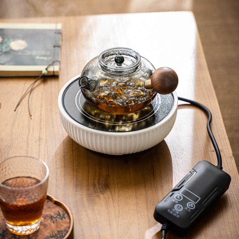 可明火干烧电陶炉星空高硼硅耐热玻璃侧把壶围炉煮茶过滤防烫壶
