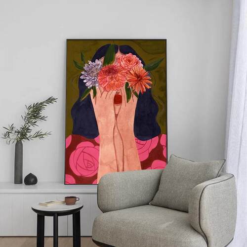 欧式小众美式酒店复古客厅装饰画餐厅卧室法式挂画北欧样板房壁画