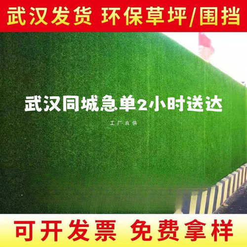 武汉草坪地毯工地围挡阳台楼顶绿化户外人造假草皮幼儿园装饰