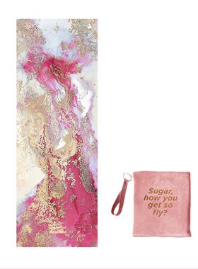 正品sugarmat叠 1mm麂皮绒薄款折垫防滑瑜珈铺运动垫巾天然橡胶