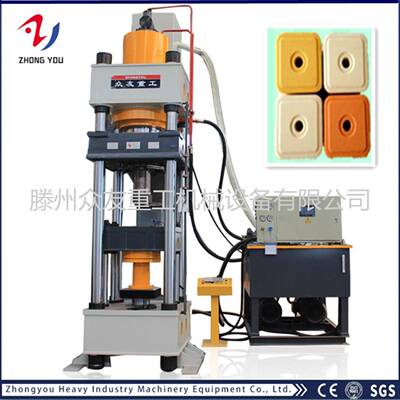 630吨盐砖机矿物盐粉末成型液压机牛羊舔砖油压机众友重工压力机
