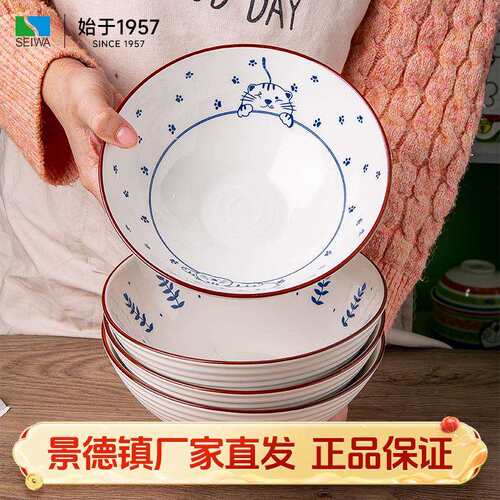 日式拉面碗家用2025新款感景德镇陶瓷斗笠碗高颜值泡面碗汤B&