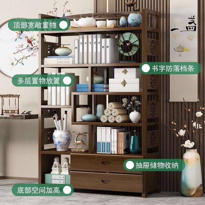 书架置物架多层落地靠墙家用客厅收纳储物架子隔断办公室简易书柜