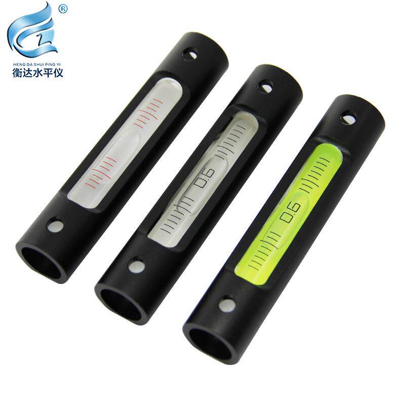 圆柱形条式水平仪高精度水平仪气泡便携式水准仪圆头铝合金水准泡