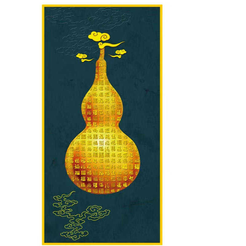 客厅玄关轻寓意福高级入户葫芦高档挂画感碌壁画装饰画奢好双全