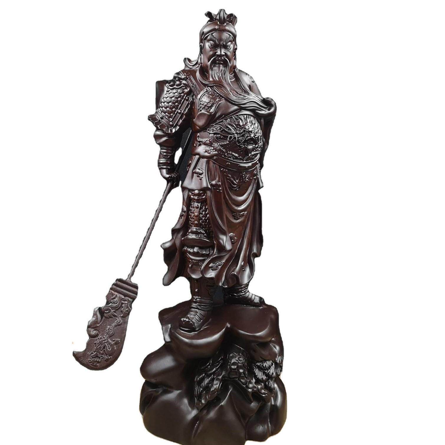 50/60/80/100米圆木关公武象红木工艺礼品