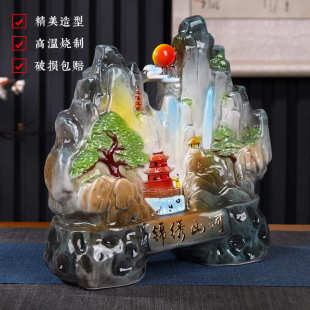 空酒瓶酒坛酒罐壶密封家用创意装 景德镇高端锦绣山河8斤装 饰摆件