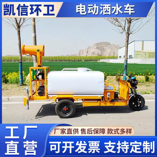 新能源电动三轮雾炮洒水车 除尘绿化消毒车 小型喷雾车