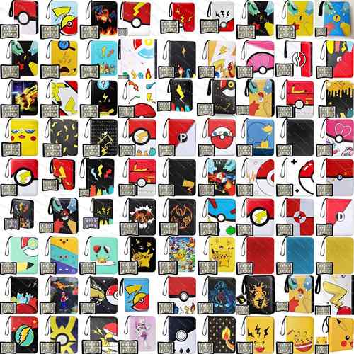 亚马逊爆款神奇宝贝卡册包 游戏卡包收纳册 宝可梦PU拉链活页册