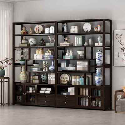 中式花架置物架架家用绿展示架厅多57152客肉植植物收纳隔断博古