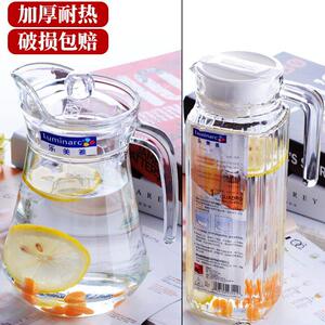 乐美雅玻璃冷水壶夏天家用耐高温泡茶壶冷水壶水杯加厚鸭嘴壶冷水