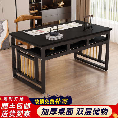 书画桌书法桌子专用桌绘画练写毛笔字培训案台双层简易家用书法桌