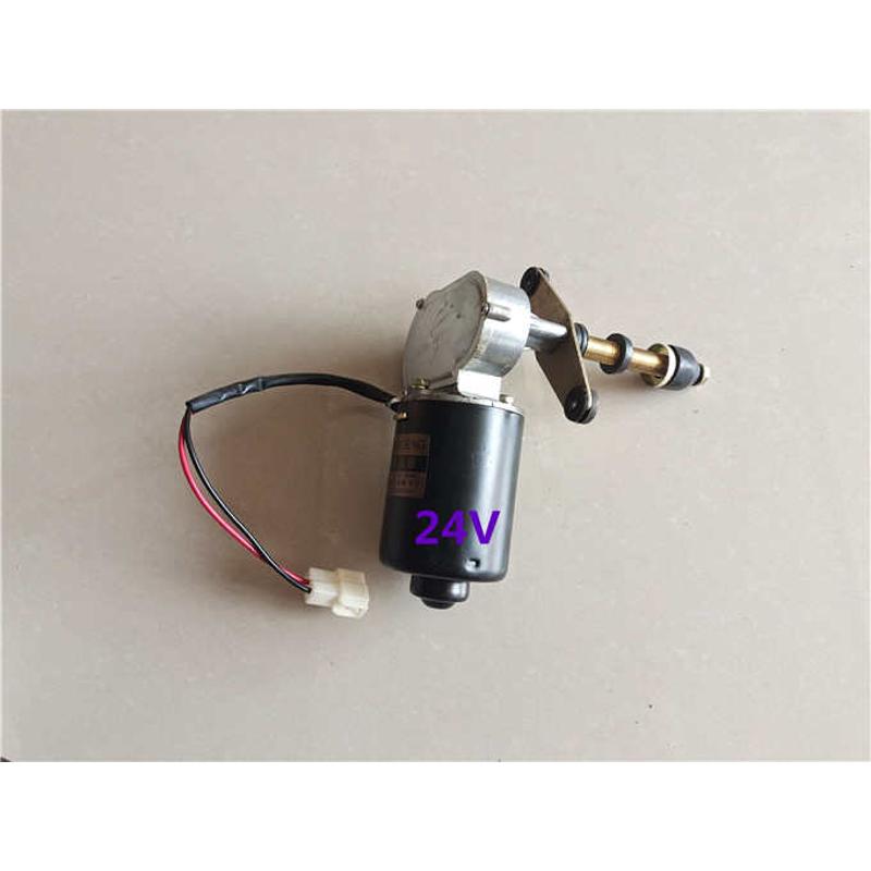 邮加小挡风玻璃包器雨刮水器两线铲车12v24v长轴农用车刷95mm电机