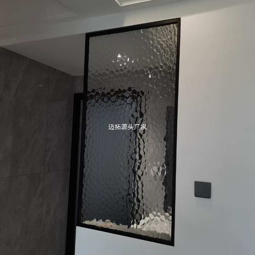 水立方半墙隔断屏风洗手池卫生间客厅入户玄关钢化艺术玻璃可订