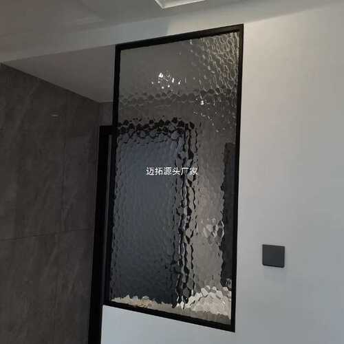 水立方半墙隔断屏风洗手池卫生间客厅入户玄关钢化艺术玻璃可订