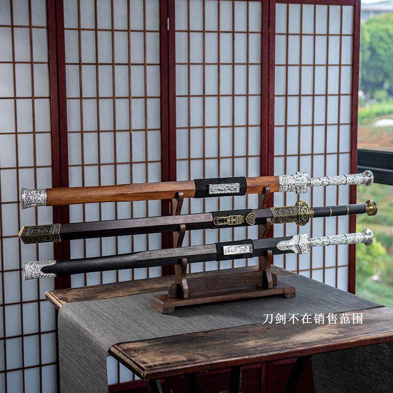 鸡翅木宝剑刀架摆件剑托展示架桌面剑架实木摆放架托架木质