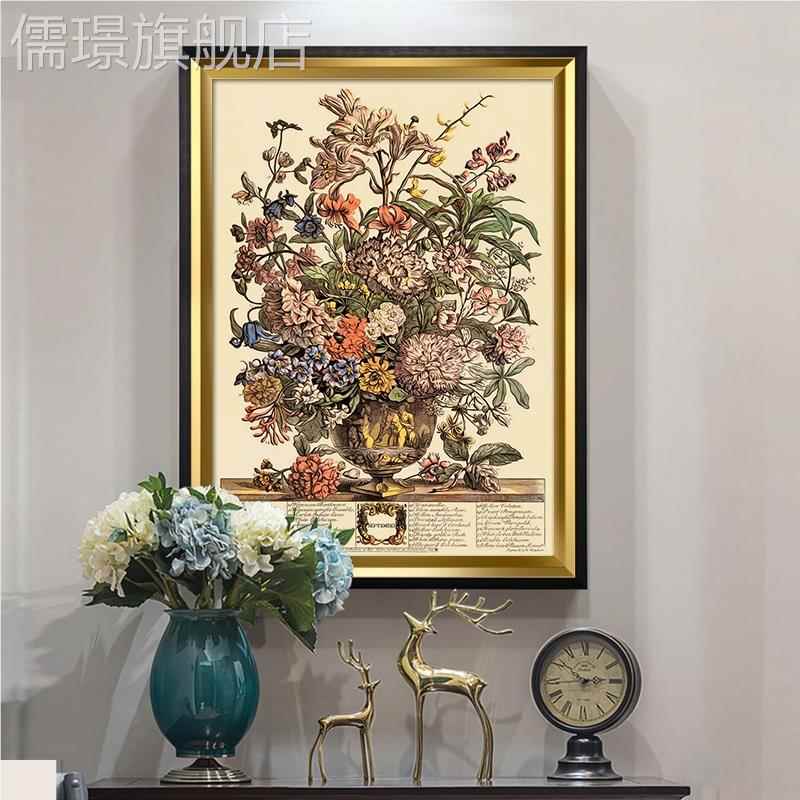 网红里画美斯式挂画莫花幸福树玄装关饰餐厅壁画级感欧式复古油高