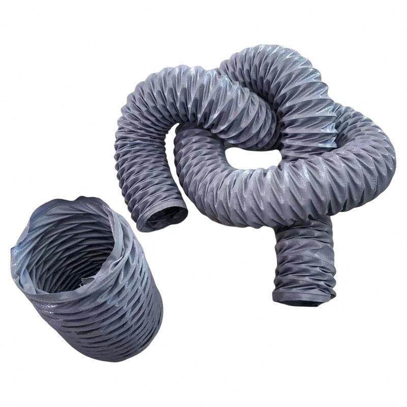 耐磨灰色PVC软管波纹管尼龙管工业排风管吸尘管木工集尘管弹簧管