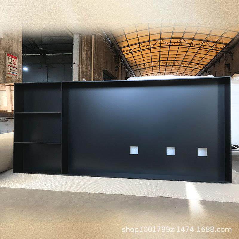 电视柜壁龛嵌入式金属酒柜铝板柜墙铝合金书柜家居收纳发光背板