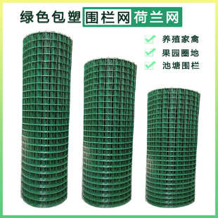 厂家批发绿色PVC涂塑荷兰网圈地圈山果园围栏网养殖铁丝网