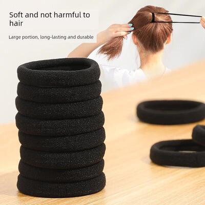 Hair rope rubber band female high elasticity black hair tie