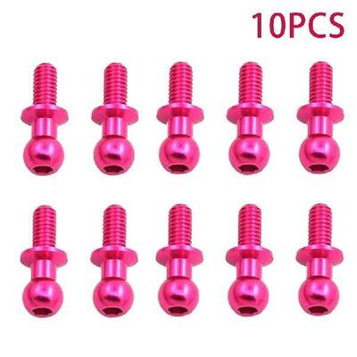 10Pcs M3 Metal Hex Ball Head Screws For TT01 TT02 D5 1/10